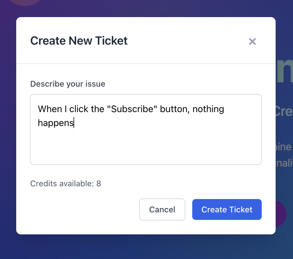 Click for help in your AI editor