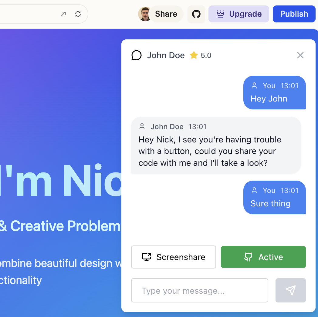 Engineer fixes your code live